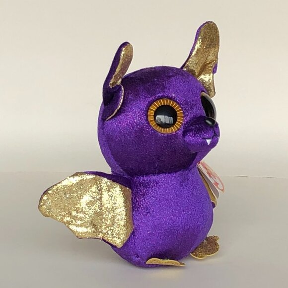 New w/Tag Ty Beanie Boos Halloween Count  Purple Gold Bat 6” - Picture 4 of 13